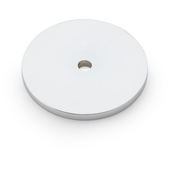 Round Kitchen Door Knob Backplate - Polished Chrome 40mm Diameter Circular Plate