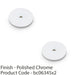 2 PACK Round Kitchen Door Knob Backplate Polished Chrome 40mm Circular Plate 1