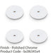 4 PACK Round Kitchen Door Knob Backplate Polished Chrome 40mm Circular Plate 1