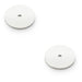 2 PACK Round Kitchen Door Knob Backplate Polished Nickel 40mm Circular Plate