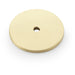 Round Kitchen Door Knob Backplate - Satin Brass 40mm Diameter Circular Plate