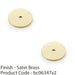 2 PACK Round Kitchen Door Knob Backplate Satin Brass 40mm Circular Plate 1