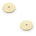 2 PACK Round Kitchen Door Knob Backplate Satin Brass 40mm Circular Plate