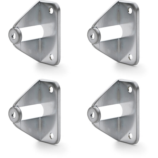 4 PACK Folding Sliding & Slab Door Handle Adapter Knobs & Pulls Satin Chrome