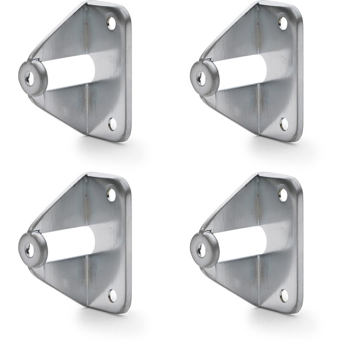 4 PACK Folding Sliding & Slab Door Handle Adapter Knobs & Pulls Satin Chrome