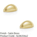 2 PACK Ridged Cup Handle Satin Brass 76mm Centres Solid Brass Shaker Drawer Pull 1