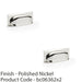 2 PACK Backplate Cup Handle Polished Nickel 96mm Solid Brass Shaker Drawer Pull 1