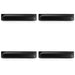4 PACK Backplate Cup Handle Matt Black 203mm Centres Solid Brass Drawer Pull