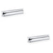 2 PACK Backplate Cup Handle Polished Chrome 203mm Solid Brass Shaker Drawer Pull