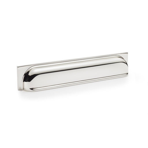 Backplate Cup Handle Polished Nickel 203mm Centre Solid Brass Shaker Drawer Pull