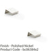 2 PACK Flat Slim Cabinet Finger Pull Handle Semi Concealed 37mm Polished Nickel 1