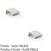 2 PACK Flat Slim Cabinet Finger Pull Handle Semi Concealed 37mm Satin Nickel 1