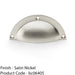 Half Moon Cup Handle - Satin Nickel 86mm Centres Solid Brass Shaker Drawer Pull 1