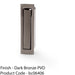 Flush Sliding Pocket Door Pull Handle - Dark Bronze 70mm x 19mm Finger Edge 1