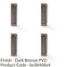 4 PACK Flush Sliding Pocket Door Pull Handle Dark Bronze 70mm x 19mm Finger Edge 1