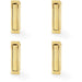 4 PACK Flush Sliding Pocket Door Pull Handle Satin Brass 70mm x 19mm Finger Edge
