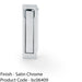 Flush Sliding Pocket Door Pull Handle - Satin Chrome 70mm x 19mm Finger Edge 1