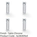 4 PACK Flush Sliding Pocket Door Pull Handle Satin Chrome 70mmx19mm Finger Edge 1
