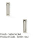 2 PACK Flush Sliding Pocket Door Pull Handle Satin Nickel 70mmx19mm Finger Edge 1