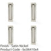 4 PACK Flush Sliding Pocket Door Pull Handle Satin Nickel 70mmx19mm Finger Edge 1