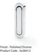 Flush Sliding Pocket Door Pull Handle - Polished Chrome 70mm x 19mm Radius Edge 1