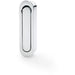 Flush Sliding Pocket Door Pull Handle - Polished Chrome 70mm x 19mm Radius Edge