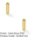 2 PACK Flush Sliding Pocket Door Pull Handle Satin Brass 70mm x 19mm Radius Edge 1