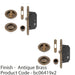 2 PACK Sliding Pocket Door Lock & Latch Set Antique Brass Rounded Forend Pull 1