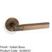 SOLID BRASS Hex Door Handle Set - Italian Brass Industrial Lever Round Rose 1