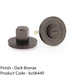 Industrial Hex Thumbturn & Release Lock - Dark Bronze - Bathroom Door WC 1