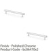 2 PACK Industrial Hex T Bar Pull Handle Polished Chrome 128mm Centres Cabinet 1