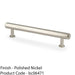 Industrial Hex T Bar Pull Handle - Polished Nickel 128mm Centres Kitchen Cabinet 1