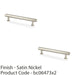 2x Industrial Hex T Bar Pull Handle Satin Nickel 128mm Centres Kitchen Cabinet 1