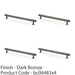 4x Industrial Hex T Bar Pull Handle Dark Bronze 224mm Centres Kitchen Cabinet 1