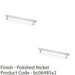 2 PACK Industrial Hex T Bar Pull Handle Polished Nickel 224mm Centres Cabinet 1