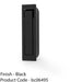 Flush Sliding Pocket Door Pull Handle - Matt Black 70mm x 19mm Finger Edge 1