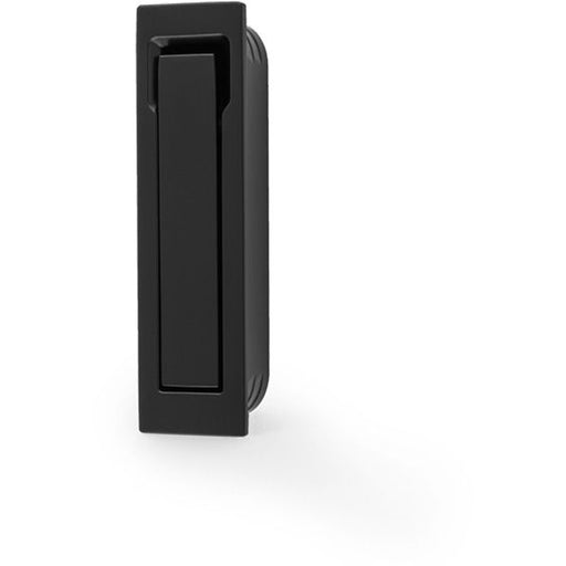 Flush Sliding Pocket Door Pull Handle - Matt Black 70mm x 19mm Finger Edge