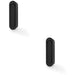 2 PACK Flush Sliding Pocket Door Pull Handle Matt Black 70mm x 19mm Radius Edge