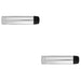 2 PACK Rubber Tip Smooth Wall Mounted Doorstop Chrome 71mm Cylinder Door Stopper