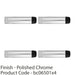 4 PACK Rubber Tip Smooth Wall Mounted Doorstop Chrome 71mm Cylinder Door Stopper 1