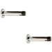 2 PACK Rubber Tip Smooth Wall Mounted Doorstop Chrome 83mm Cylinder Door Stopper