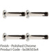 4 PACK Rubber Tip Smooth Wall Mounted Doorstop Chrome 83mm Cylinder Door Stopper 1