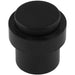 Rubber Tip Pedestall Floor Mounted Doorstop - Matt Black 35mm Dia Round Door