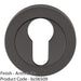 Screwless Round EURO Profile Escutcheon - Anthracite 50mm Door Key Plate 1