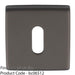Screwless Square Standard Profile Escutcheon - Anthracite 50mm Lock Key Plate 1