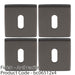 4 PACK Screwless Square Standard Profile EscutcheAnthracite 50mm Lock Key Plate 1