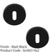 2 PACK Screwless Round Standard Lock Profile Escutcheon Matt Black 52mm Door Key 1