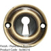 Round Standard Lock Profile Escutcheon - Florentine Bronze - 42mm Door Key Plate 1