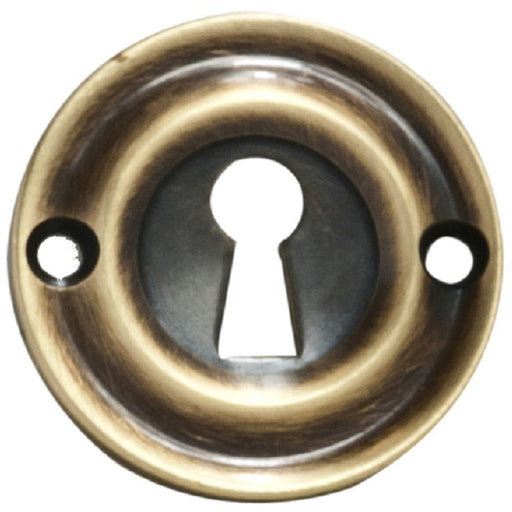 Round Standard Lock Profile Escutcheon - Florentine Bronze - 42mm Door Key Plate