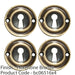 4 PACK Round Standard Lock Profile EscutcheFlorentine Bronze 42mm Door Key Plate 1